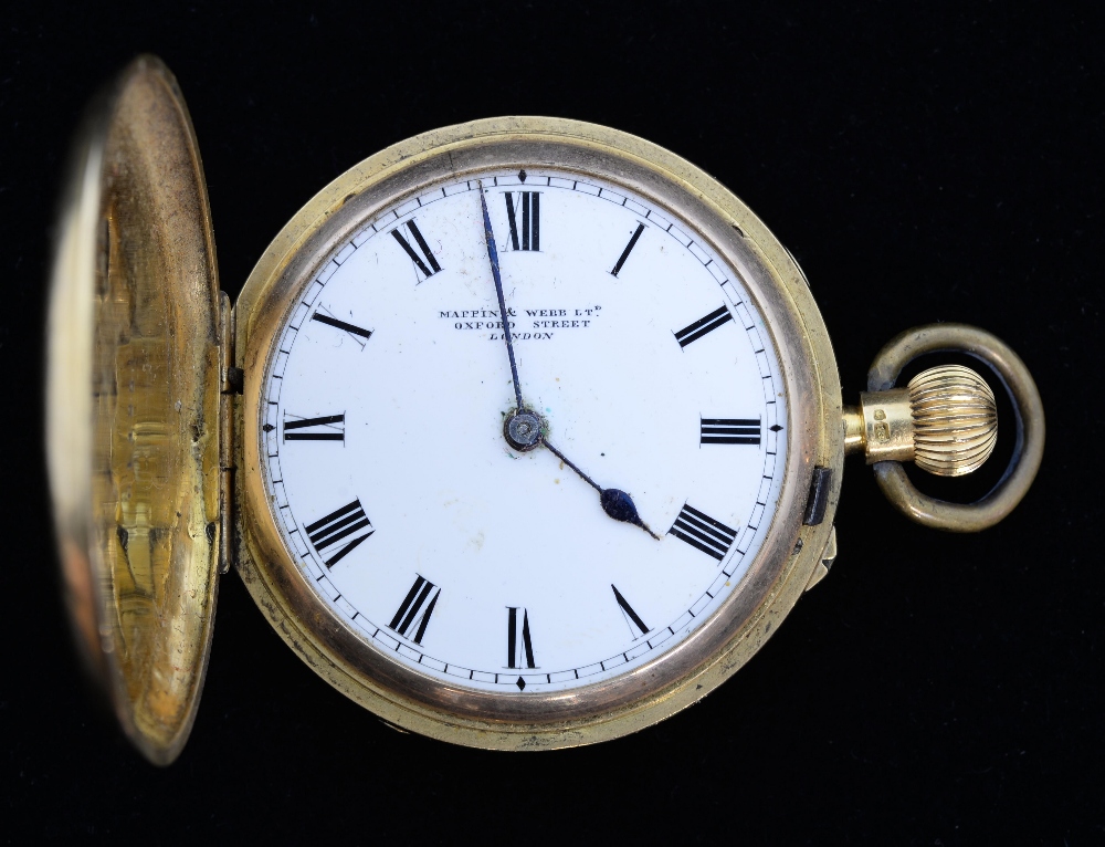 Mappin and Webb gold pocket watch, the interior engraved, The Reliance ...