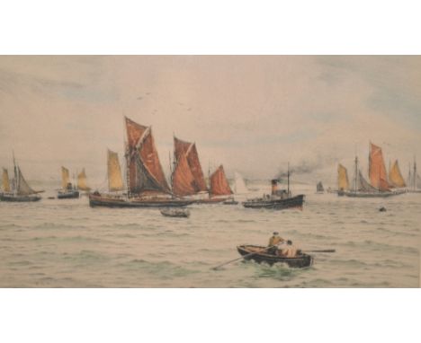 Henry G Locker maritime  scene  print signed in pencil  22cm x 32cm 