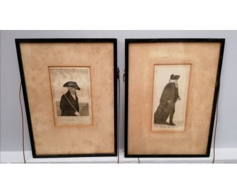 A pair of John Kay engravings , first being his Majesty’s historiographer 1790. The second Mr Alexander Wood, surgeon, dated 
