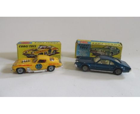 Corgi 264 Oldsmobile Toronado and 337 Chevrolet Stingray, boxes F-P, vehicles G-E (Est. plus 21% premium inc. VAT)