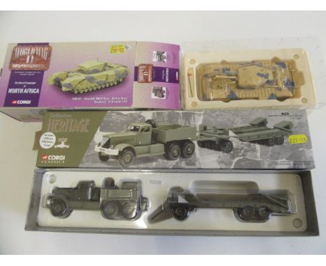 Corgi Diamond T Tank Transporter and Churchill M3 Tank, boxed E (Est. plus 21% premium inc. VAT)