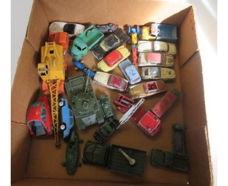 Playworn vehicles by Corgi, Matchbox and Dinky, paint damage, parts missing, P (Est. plus 21% premium inc. VAT)