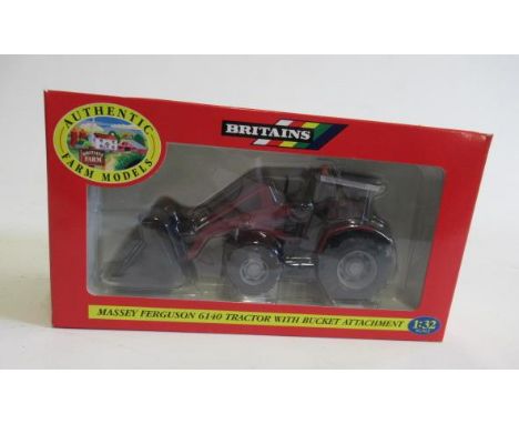 Britains 6140 Massey Ferguson Tractor with bucket attachment, boxed E (Est. plus 21% premium inc. VAT)