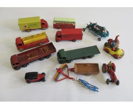 Eleven Dinky vehicles including Foden Big Bedford and Tractor, some repainted, F (Est. plus 21% premium inc. VAT)