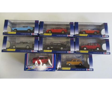 Corgi Vanguards including Mini, Ford Capri and MGB, boxed M (8) (Est. plus 21% premium inc. VAT)