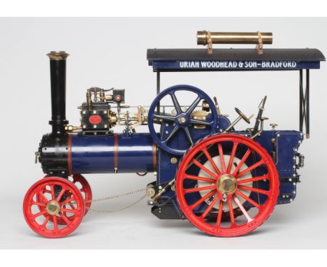 A Maxwell Hemmens 1" scale steam road engine coal fired boiler, single cylinder to gear box and water pump, chain link steeri