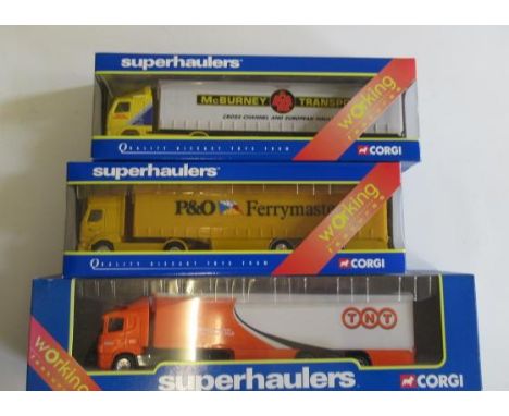 Corgi Super Haulers Scania T.N.T. Renual P&amp;O Volvo McBurney, boxed E (Est. plus 21% premium inc. VAT)