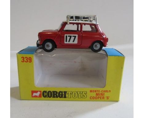 Corgi 339 Monte Carlo Mini Cooper S, red with cast wheels, box G, vehicle E (Est. plus 21% premium inc. VAT)