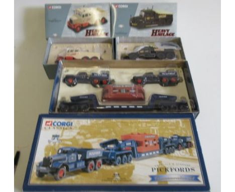 Corgi Heavy Haulage two Scammell Contractor and Pickfords with steel casting load, boxed E (Est. plus 21% premium inc. VAT)