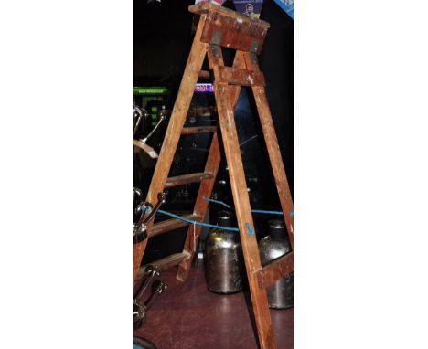 A vintage folding step ladder