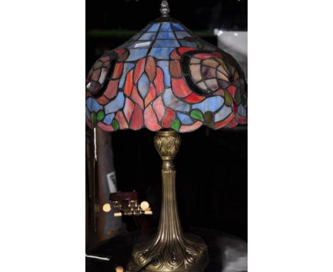 A modern Tiffany style lamp, H. 48cm