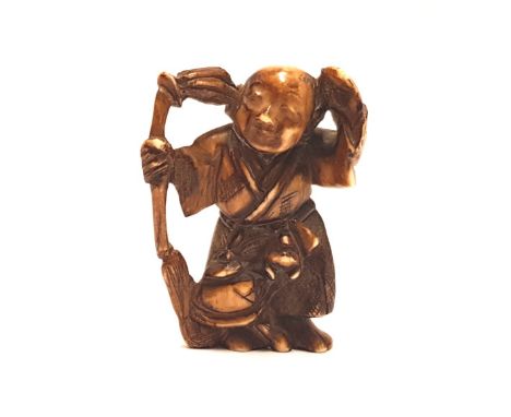 A bone netsuke: 