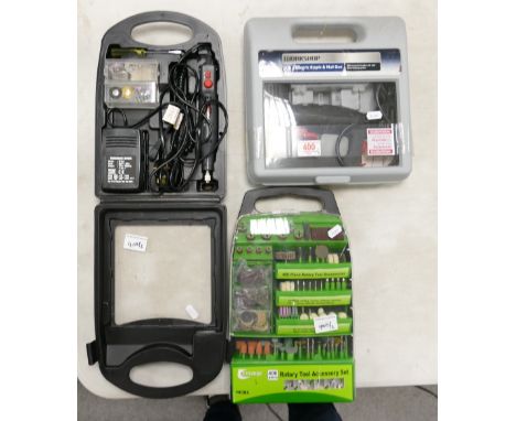 Diy Hand Tools to include: Multi Tool Set, accessory set &amp; electric nail gun(3) 