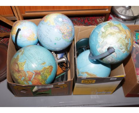 Two boxes of globes to include light up examples.