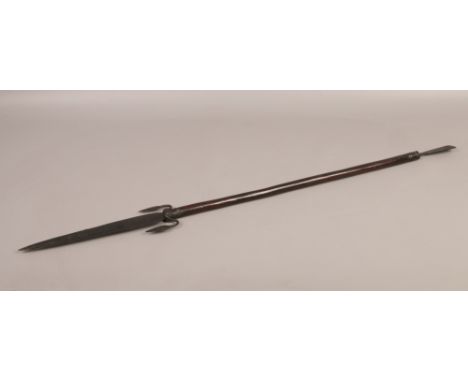 An African tribal three pronged hunting spear.