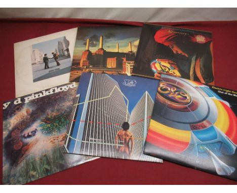 Collection of LP vinyl records including Pink Floyd, Mike Oldfield, ELO, Yes, Rolling Stones etc (21) 