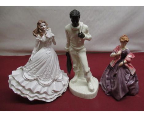 Royal Worcester figurine 'Special Occasion', and 'First Dance', Minton 'The Fisherman' (3) 