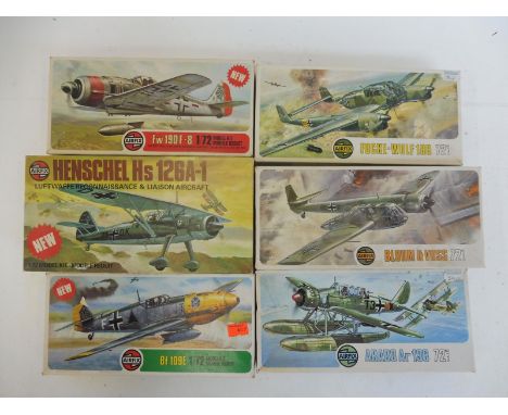 Six boxed Airfix 1/72 scale model kits, not checked.