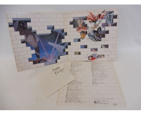 Pink Floyd The Wall, show 411/R heavyweight cover/creamy colour, first press, 8th brick, produced by Dave Gilmore plus bonus 