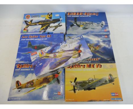 Seven model aircraft kits, mostly 1/72 scale, unchecked.