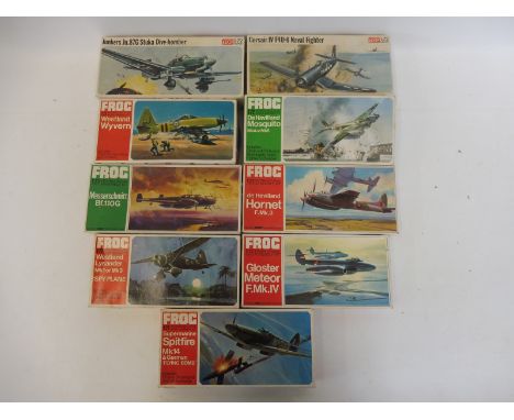 Nine boxed Frog 1/72 scale kits, not checked.