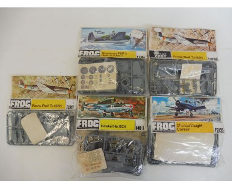 Five unopened Frog 1:72 scale international scale model assembly kits.