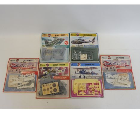 Six unopened Airfix 72nd scales Series 1 scale model construction kits.