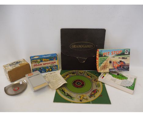 An unusual 'Gramogames', a BP Road Spotter game plus a Waddingtons Pit Stop game etc.