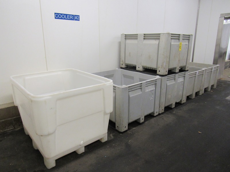 Lot of (5) Plastic Vats, 36" W X 44" L X 24" D & (1) 36" W X 48" L X 36