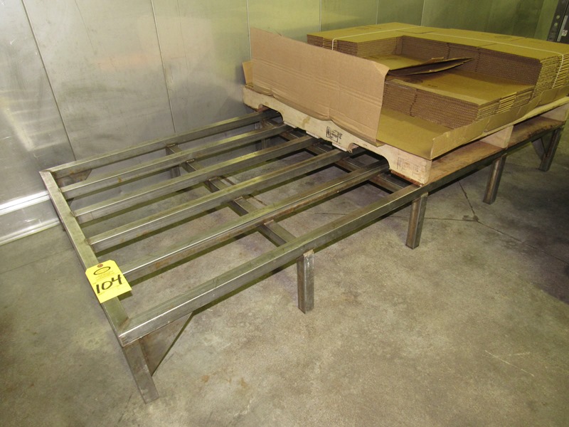 Stainless Steel Dunnage Rack, 41" W X 7' L X 11" T (All Funds Must Be