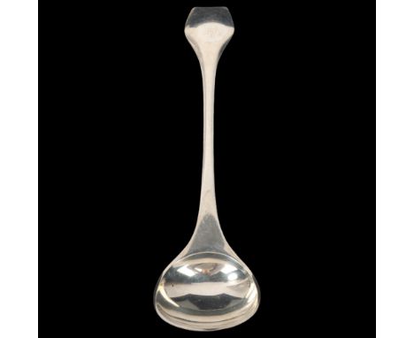 HANS HANSEN - a Danish modernist sterling silver preserve spoon, plain stylised form, 13.5cm, 1ozNo damage or repair, only li