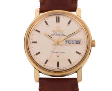 OMEGA - a Vintage gold plated stainless steel Constellation Chronometer automatic calendar wristwatch, ref. 168.016, circa 19