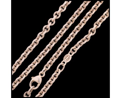GEORG JENSEN - a Danish sterling silver belcher link chain necklace, 60cm, 13.4gNo damage or repair, only light surface wear,