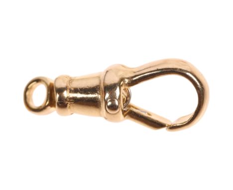 A 9ct gold dog clip, 17.1mm, 1.1gNo damage or repair, clip working, stamped 9kt