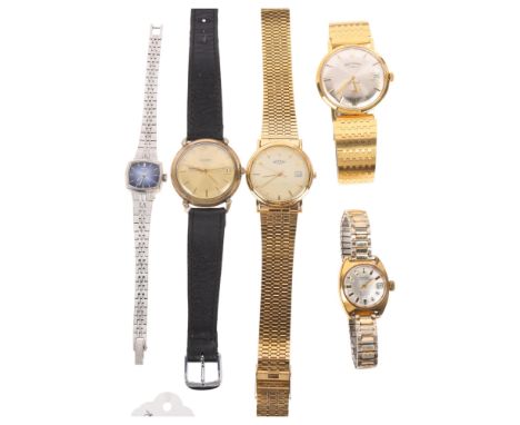 Various wristwatches, including Legant Rotomatic, Rotary, Seiko, etc (5)Lot sold as seen unless specific item(s) requested