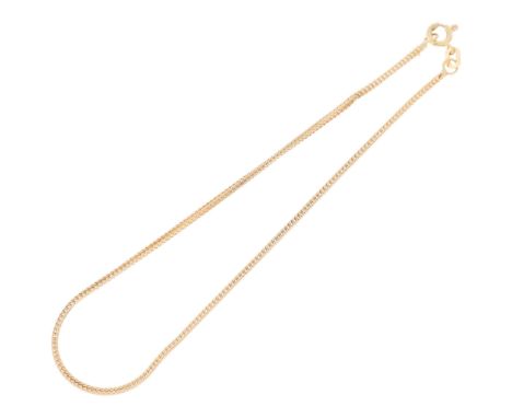 A Continental 18ct gold foxtail link chain bracelet, 23cm, 3.6gNo damage or repair, no broken links, clasp working, stamped 7