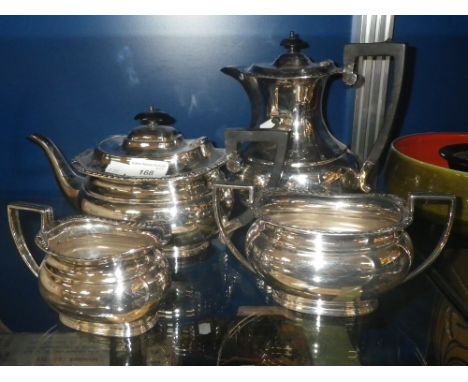 A FOUR PIECE PLATED TEA AND COFFEE SERVICE
