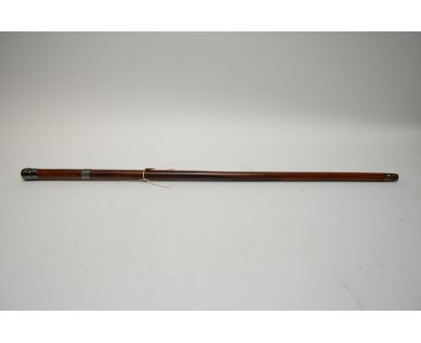 A Sergeant Major's swagger stick, with silver buckle pattern band and pommel, for the 68th (Durham) Light Infantry.