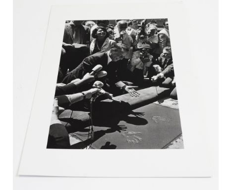 A Frank Sinatra photo taken by Frank Worth: Silver gelatin photograph, taken June 20th 1965 on Hollywood Boulevard, with phot