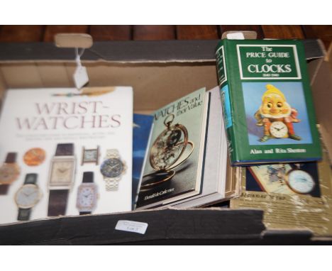 Box of watch &amp; clock books 