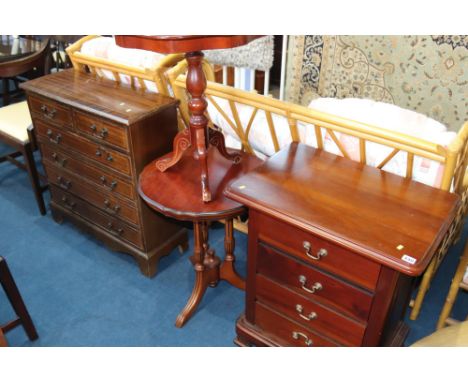 Two occasional tables and two chest of drawers