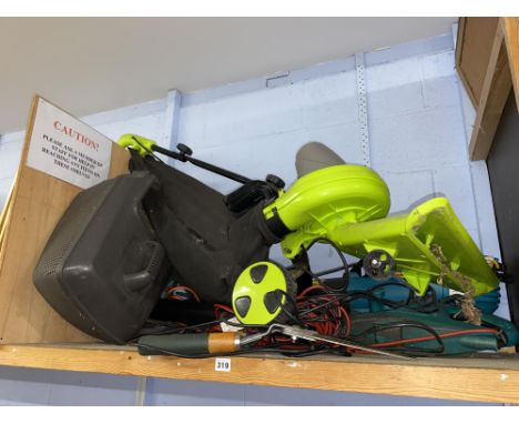 Shelf of gardening equipment