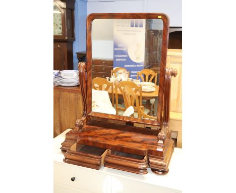 A Victorian mahogany dressing table, with two cushion drawers, 67cm W