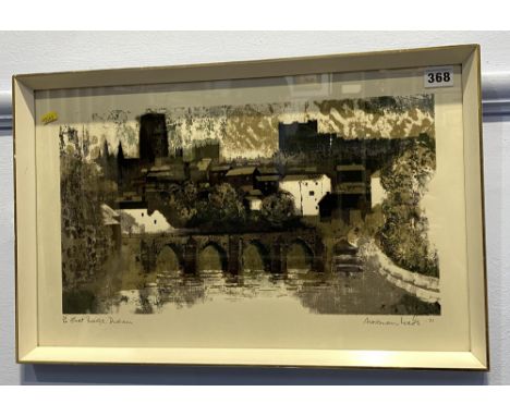 Norman Wade, limited edition, print, 25/60, signed, dated xx71, 'Elvet Bridge Durham', 31cm x 50cm