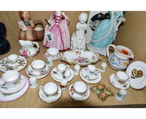 A GROUP OF NAMED CERAMICS, comprising a Royal Doulton 'Camille' figurine HN1736 (broken and reglued head), a Franklin Mint 'A