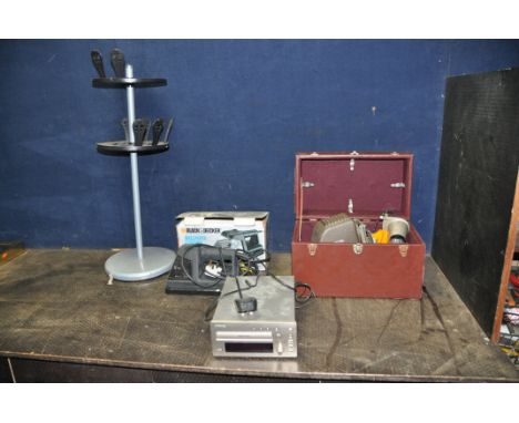 A TEAC R-H300 TAPE DECK, A BLACK AND DECKER WALLPAPER STRIPPER (both PAT pass and working), an Aldis slide projector (UNTESTE