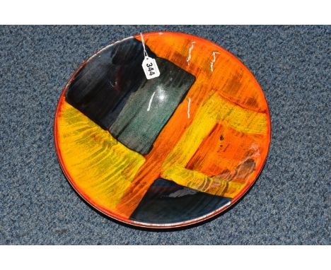 A POOLE POTTERY GEMSTONE DESIGN CENTREPIECE BOWL, diameter 34cm (1) (Condition Report: visible crazing)