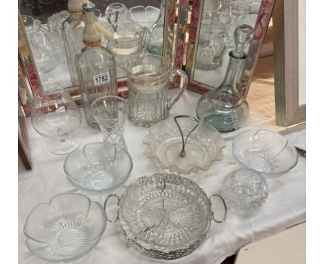 A vintage soda syphon &amp; other glassware