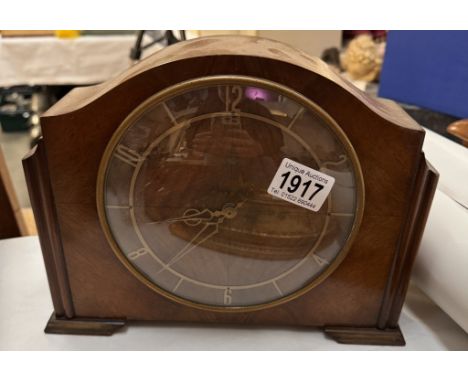 A good mahogany spring wind mantle clock in working order.