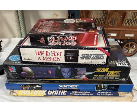 A selection of Star Trek board games etc. including Micropose Klingon Honor guard &amp; special edition how to host a mystery